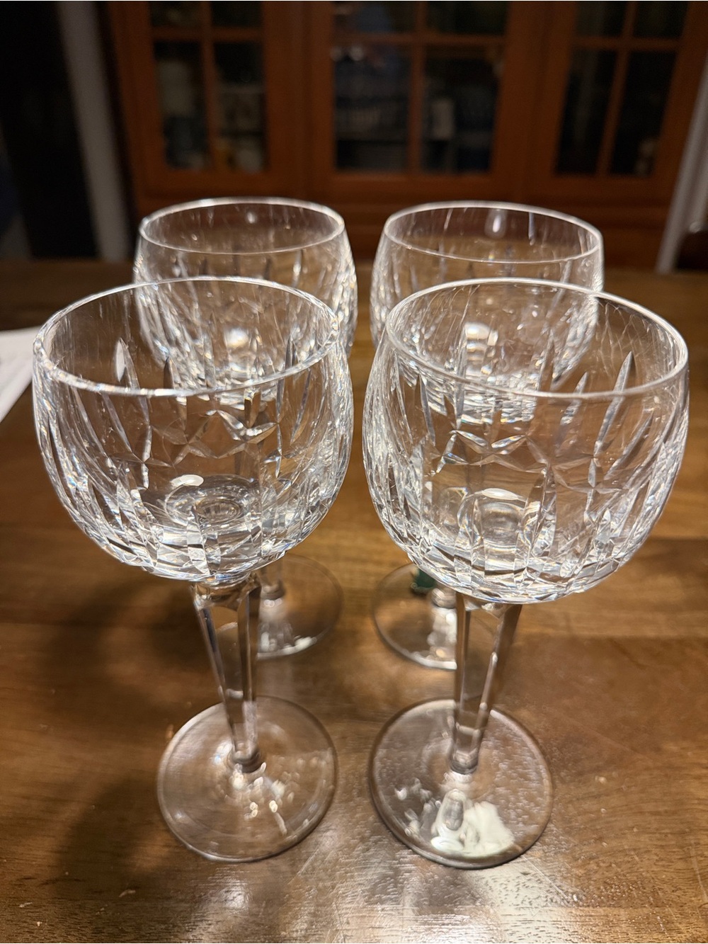 Waterford Lismore Hockwine Stemware - Set of 4